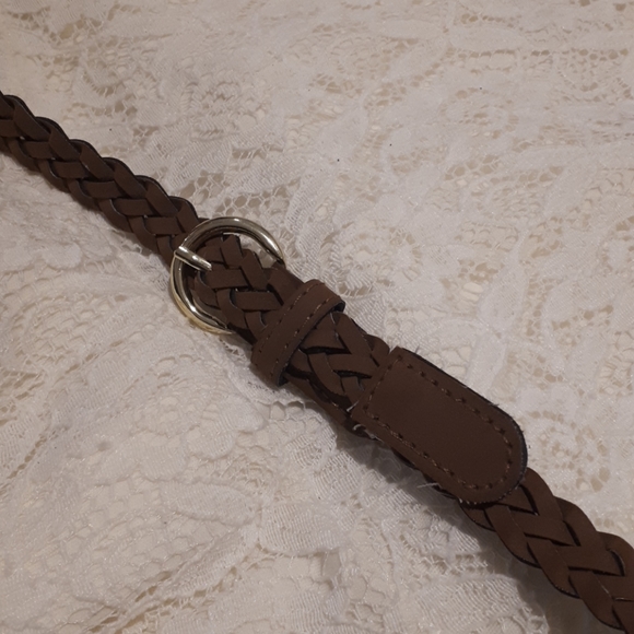 ARDENE white lace dress with brown belt - Picture 4 of 6